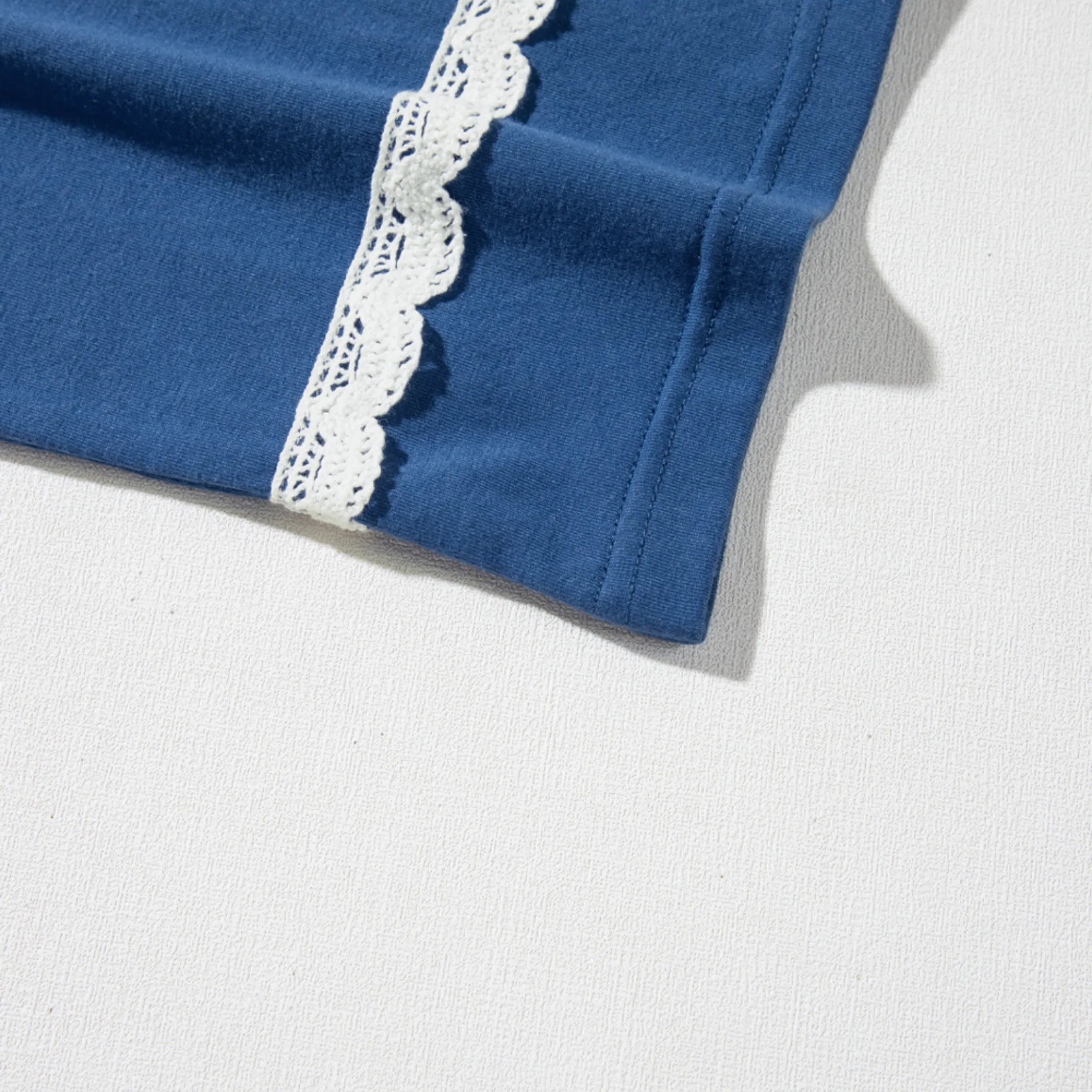 Boho Geometric Print Blouse with Lace Ricrac Detail