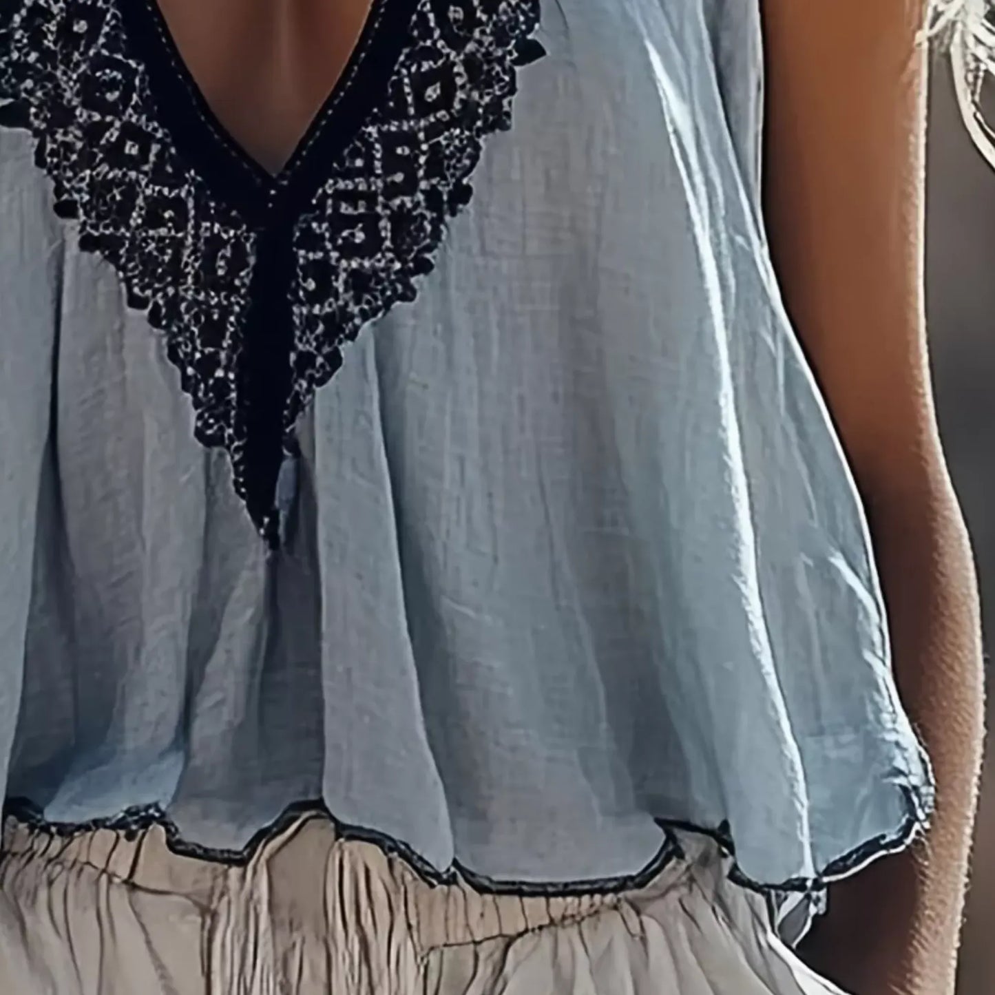 Lace Detail V-Neck Cami