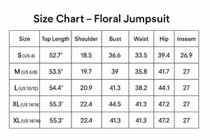 Boho Jumpsuit - Floral Sleeveless Button Front Wide Leg Women's Jumpsuit - minbolu -