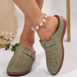 Boho Platform Loafers - Women's Round Toe Comfort Shoes - minbolu -
