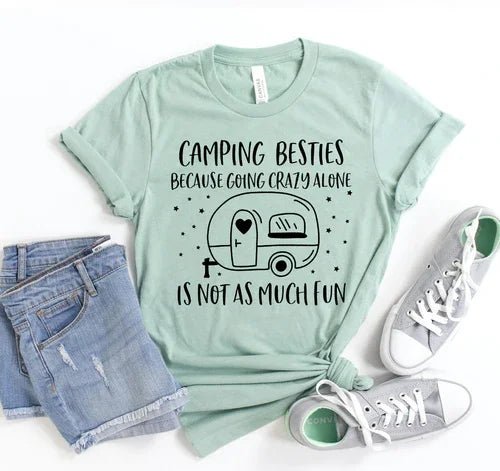 Camping Besties T-shirt - minbolu -