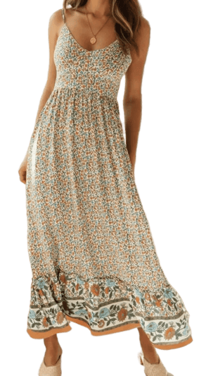 Elegantly Casual Maxi Cami Dress - minbolu -