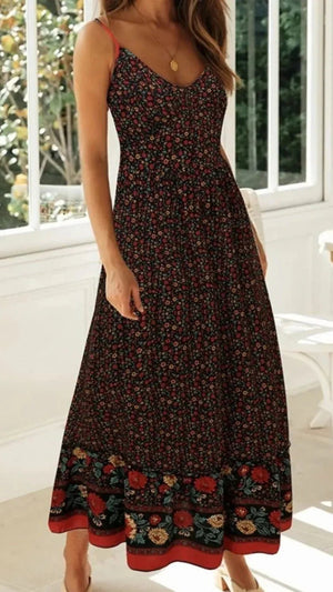 Elegantly Casual Maxi Cami Dress - minbolu -