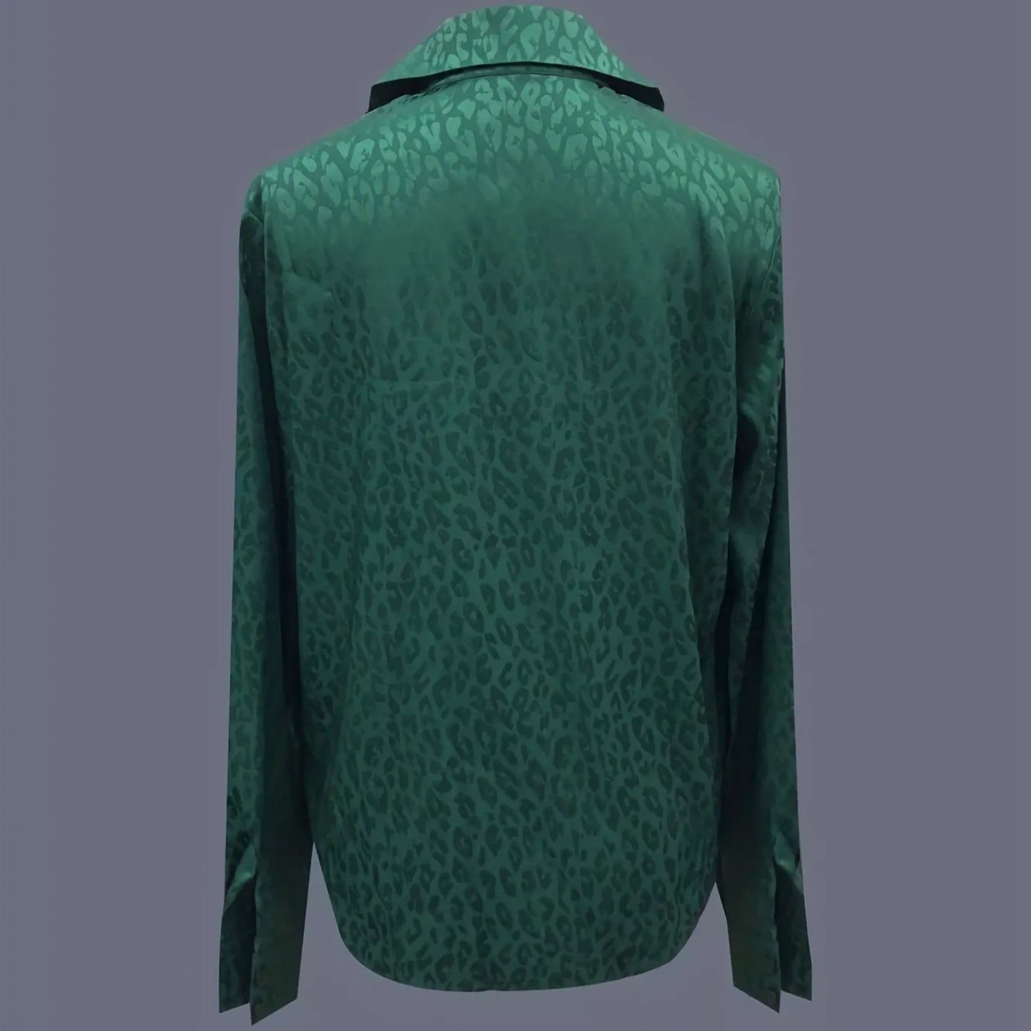 Leopard Button Up Long Sleeve Shirt