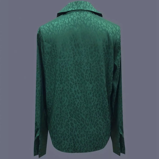 Leopard Button Up Long Sleeve Shirt