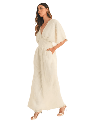 Fluffy Deep V Neck Wide Leg Jumpsuit - minbolu -