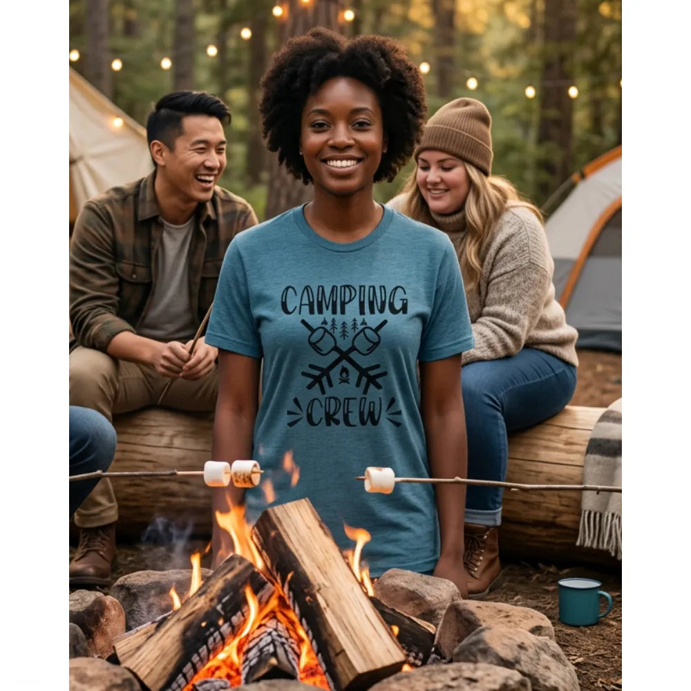 Camping Crew Marshmallow Tee