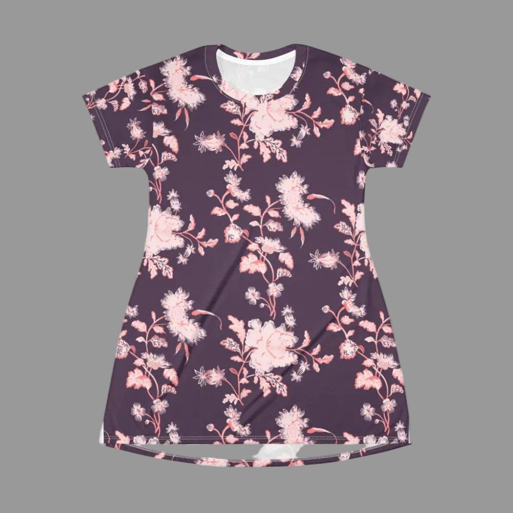 Floral patterned dress on a white background