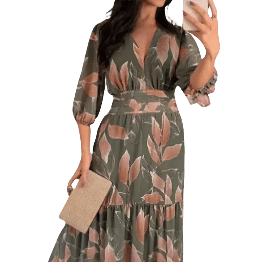 Women's Boho Dinner Dress - minbolu -