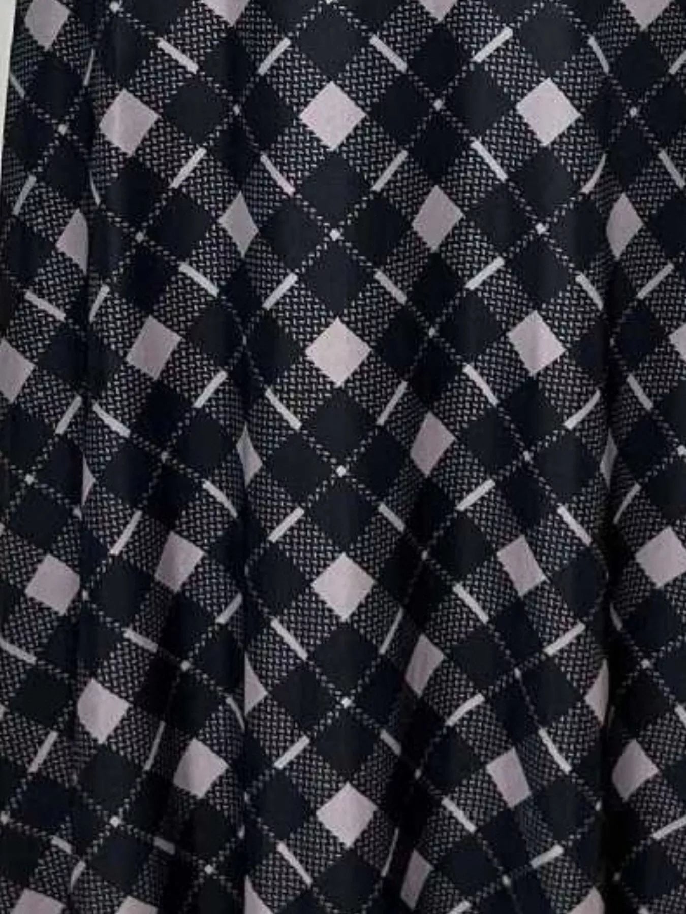 Tie Front Plaid Long Sleeve Dress - minbolu -