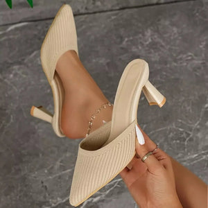 Bohemian Point Toe Block Heel Sandals - Wanderlust Ready Minimalist Flats - minbolu -