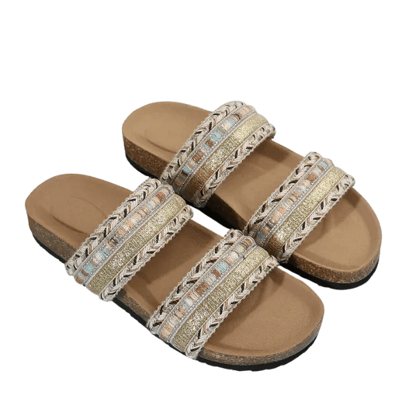 Bohemian Slides Platform Sandals - minbolu -