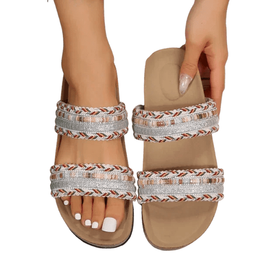 Bohemian Slides Platform Sandals - minbolu -