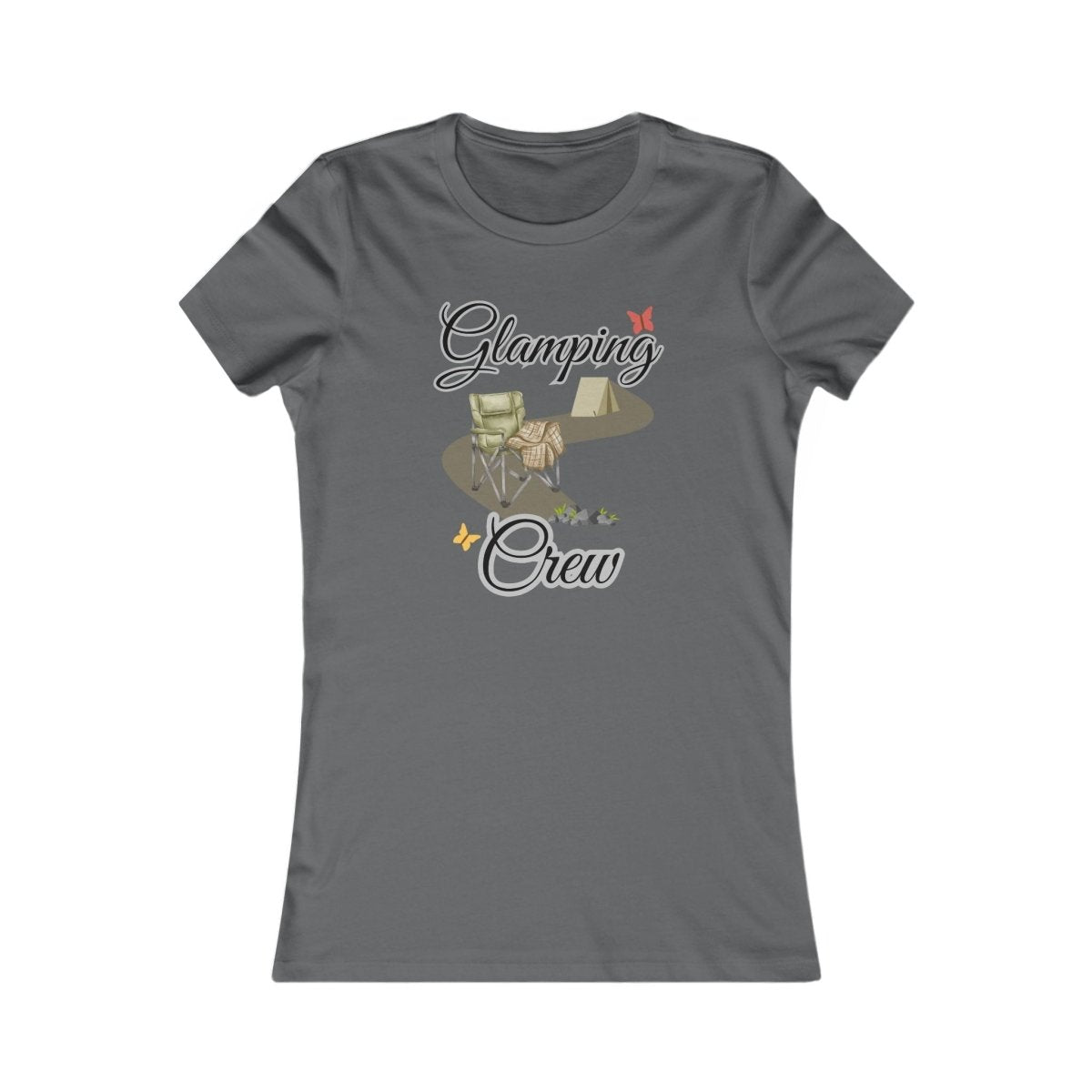Glamping Crew Camping T-Shirt | Women's Boho Outdoor Tee - minbolu -