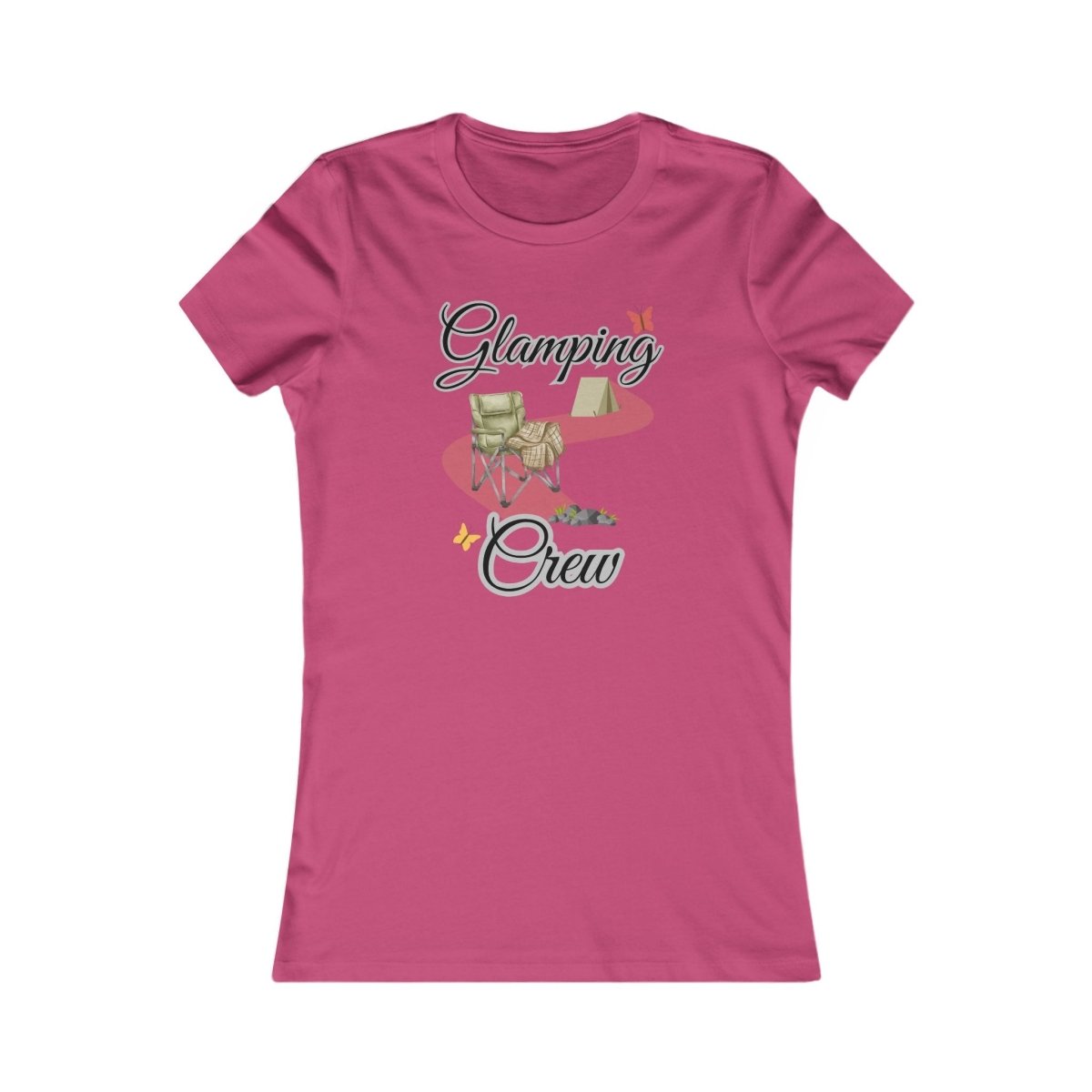 Glamping Crew Camping T-Shirt | Women's Boho Outdoor Tee - minbolu -