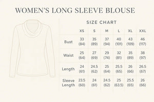 Long Sleeve Blouse - Side Slit High-Low Cowl Neck Style - minbolu -