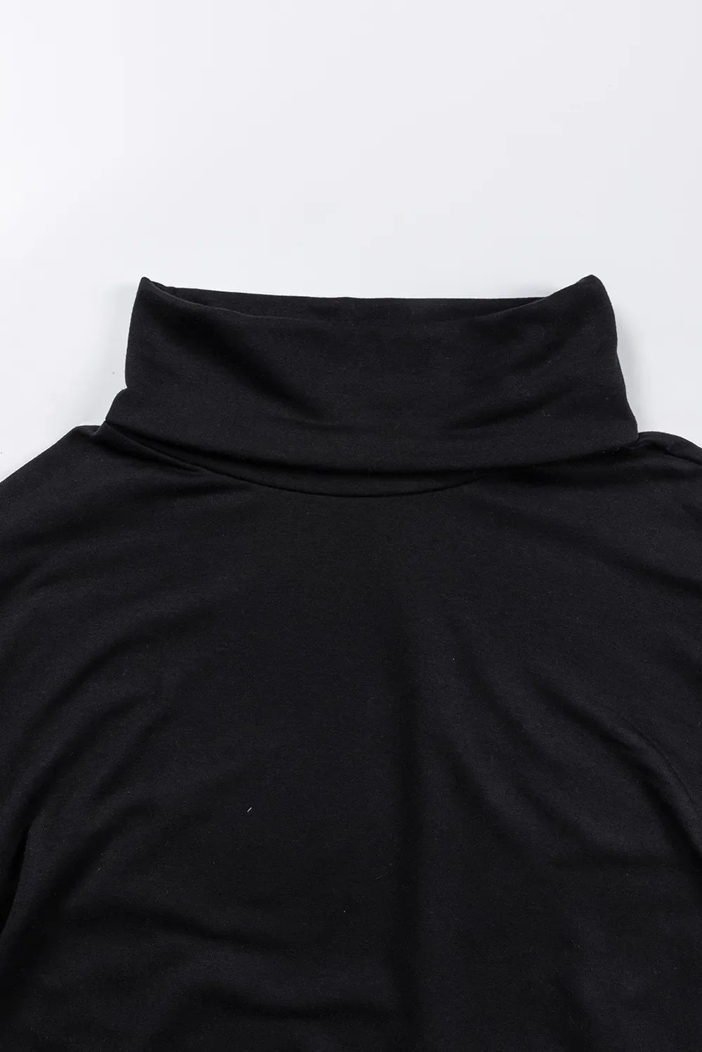 Long Sleeve Blouse - Side Slit High-Low Cowl Neck Style - minbolu -