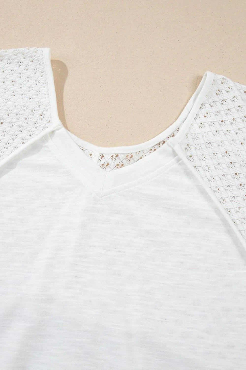 Openwork High-Low Oversized Top - minbolu -