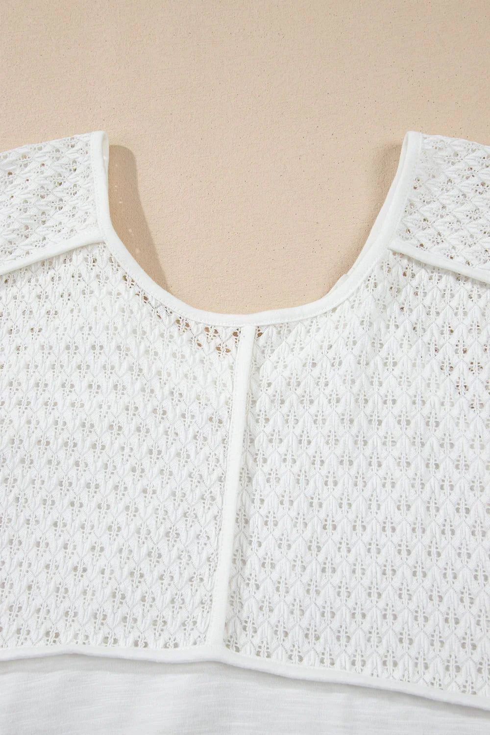 Openwork High-Low Oversized Top - minbolu -