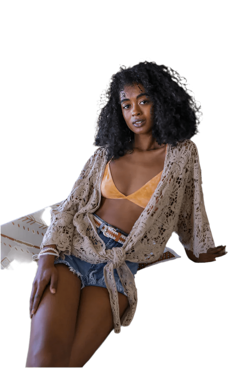 Orange Tie-Dye Triangle Bralette - minbolu -
